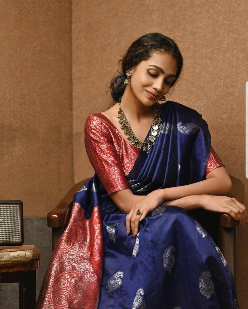 Navy Blue Saree