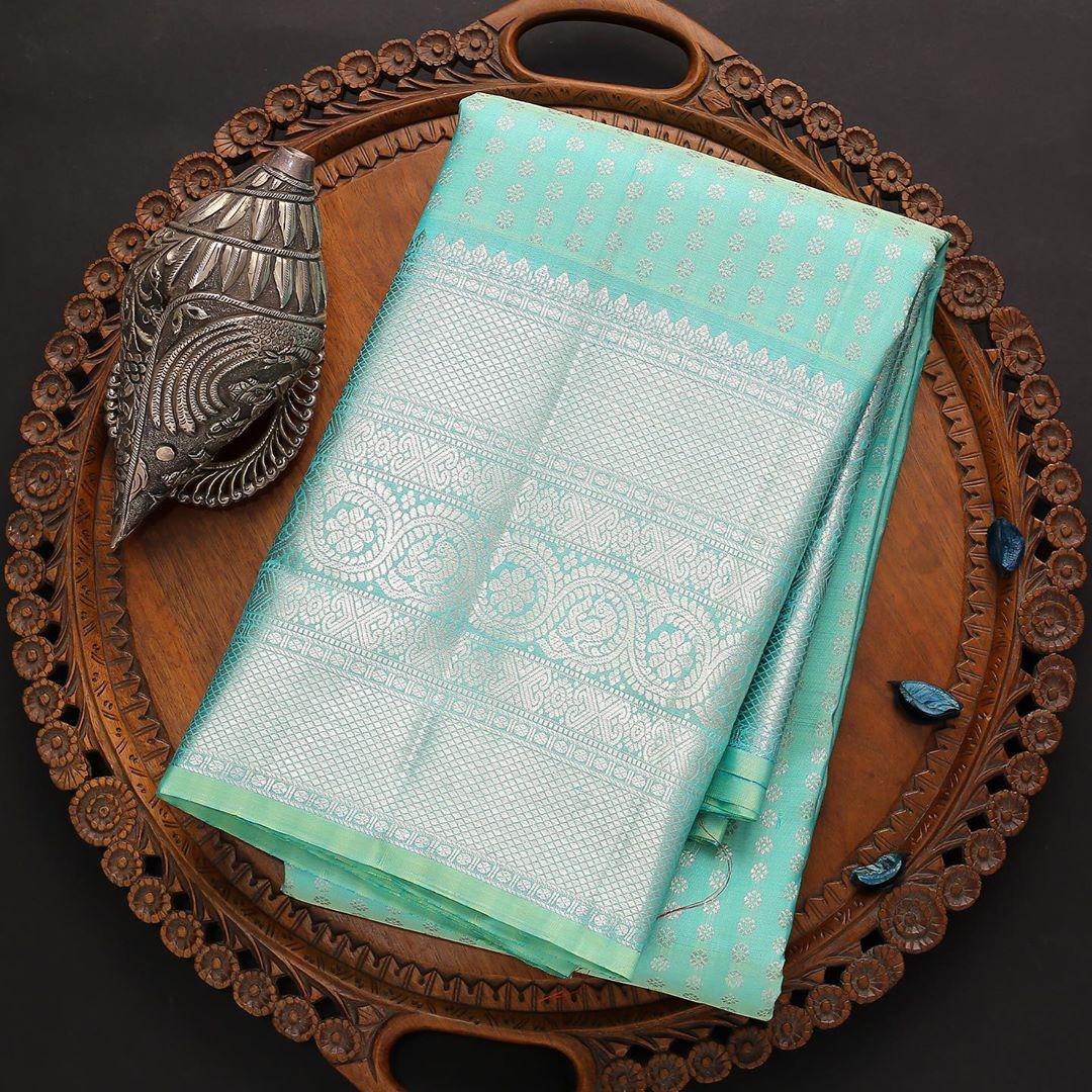 Aqua Blue Saree