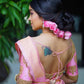Elegant Pastel Pink Silk Saree for Women | Kanjivaram Style Banarasi Sari for Wedding & Festive Wear | Includes Designer Blouse Piece