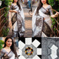 Elegant White and Black Soft Silk Sari for Women | Traditional Woven Banarasi Saree with Rich Border & Pallu | Party & Festive Wear Sari with Blouse Piece