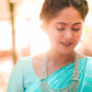 Elegant Kanjivaram Silk Saree for Women - Beautiful Aqua Blue Sari with Blouse Piece - 5.5 Mtr Party Wear for Festivals and Weddings