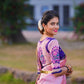 Delightful Light Pink and Purple Silk Saree for Women | Banarasi Kanjivaram Style Sari for Festive Celebrations & Weddings | Includes Designer Blouse Piece