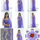Graceful Lavender Cotton Saree for Women with Silver Border – Elegant Soft Sari with Blouse Piece for Office, Party & Festival Wear