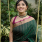 Exquisite Kanjivaram Silk Saree for Women - Elegant Green Sari with Blouse Piece - 5.5 Mtr Party Wear for Festivals, Weddings, and Evening Events