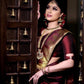 Elegant Maroon and Gold Silk Saree for Women | Traditional Indian Sari for Festive & Wedding Occasions | Includes Matching Blouse Piece