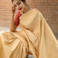 Luxurious Kanjivaram Silk Saree for Women - Elegant Beige and Red Sari with Blouse Piece - 5.5 Mtr Party Wear for Festivals and Weddings
