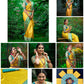 Vibrant Yellow and Teal Silk Saree for Women | Traditional Indian Sari for Festive and Wedding Celebrations | Includes Embellished Blouse Piece