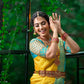 Vibrant Yellow and Teal Silk Saree for Women | Traditional Indian Sari for Festive and Wedding Celebrations | Includes Embellished Blouse Piece
