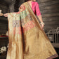 Multicolor Soft Banarasi Silk Saree for Women | Traditional Golden Zari Woven Pallu & Rich Design | Blouse Piece Included – Wedding, Festival & Party Wear Saree