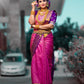 Exquisite Pink and Purple Banarasi Silk Saree for Women | Kanjivaram Style Party Wear Sari | Traditional Indian Festive & Wedding Attire | Includes Blouse Piece