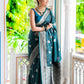 Elegant Maroon & Black Banarasi Silk Saree for Women – Traditional Kanjivaram Style Sari with Blouse Piece | Wedding, Party & Festival Wear Silk Saree